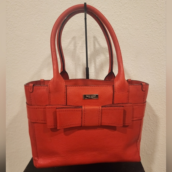 Vintage 2000s Kate Spade Wellesley Quinn Tote - Etsy Kate Spade New York Quinn Villa Avenue leather shoulder bag in red.